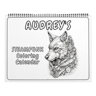 Steampunk Animals Colouring Calendar