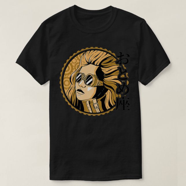 Steampunk  Anime Girl  Otaku Japanese Aesthetics P T-Shirt (Design Front)