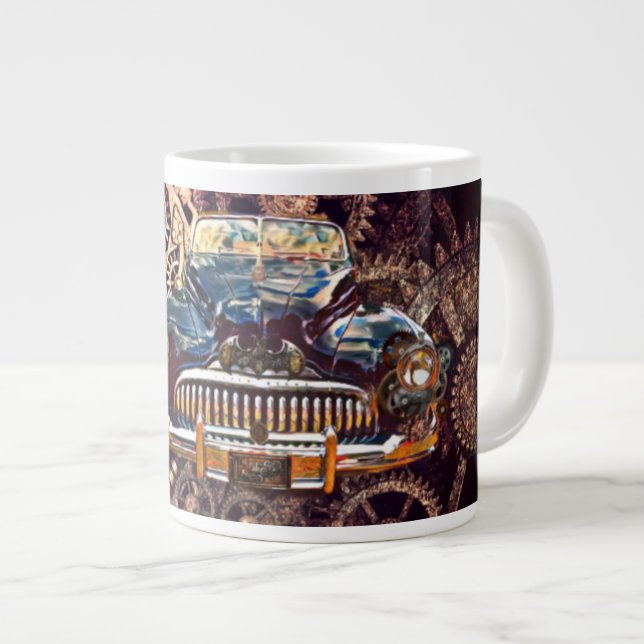 Steampunk Antique Buick Mug (Front Right)