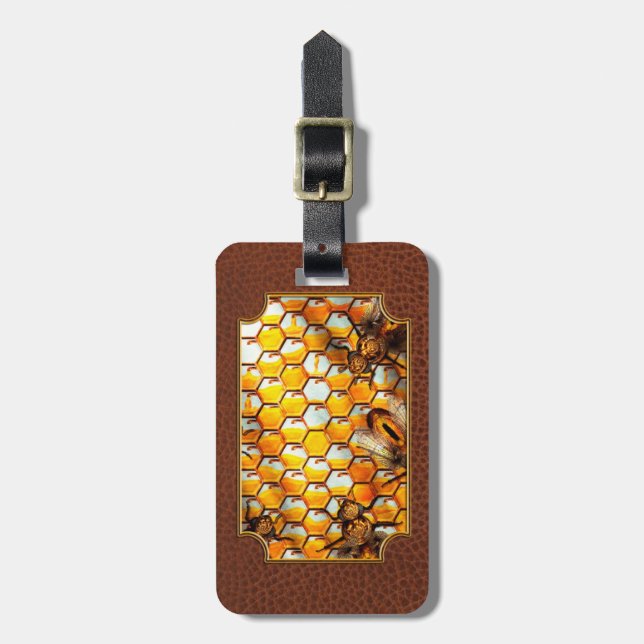 Steampunk - Apiary - The hive Luggage Tag (Front Vertical)
