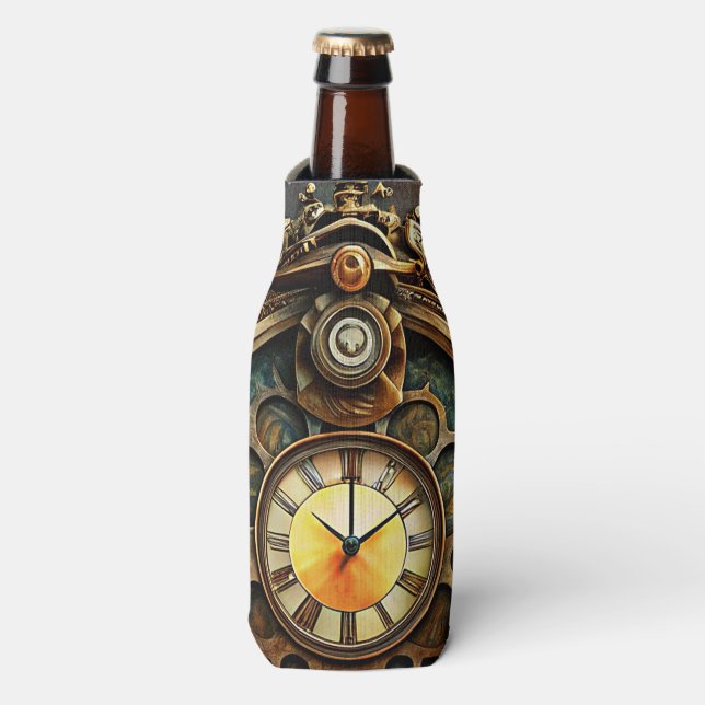 Steampunk Art Bottle Cooler (Bottle Front)