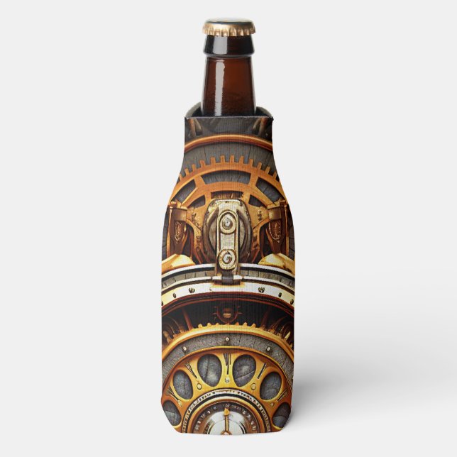 Steampunk Art Bottle Cooler (Bottle Front)