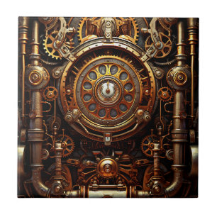 Steampunk Art Ceramic Tile