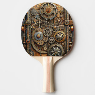 Steampunk Art Ping Pong Paddle