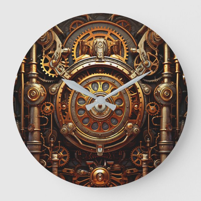 Steampunk Art Wall Clock (Front)