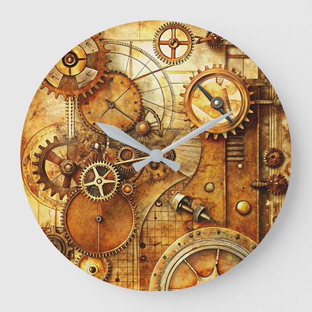 Steampunk Art Wall Clock (Front)