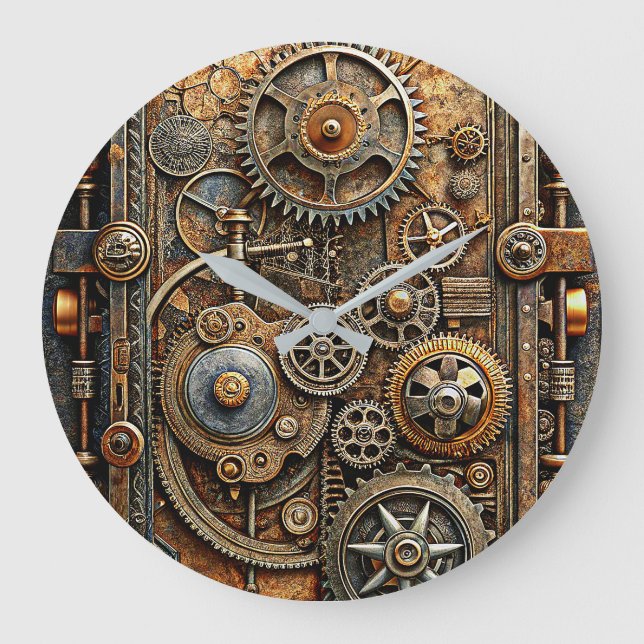 Steampunk Art Wall Clock (Front)