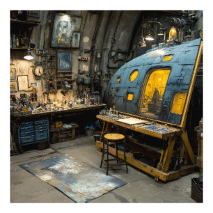 Steampunk Artist Submarine Studio Chaos Photo Print