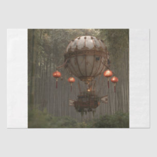 Steampunk Asian Hot Air Balloon Tissue Paper