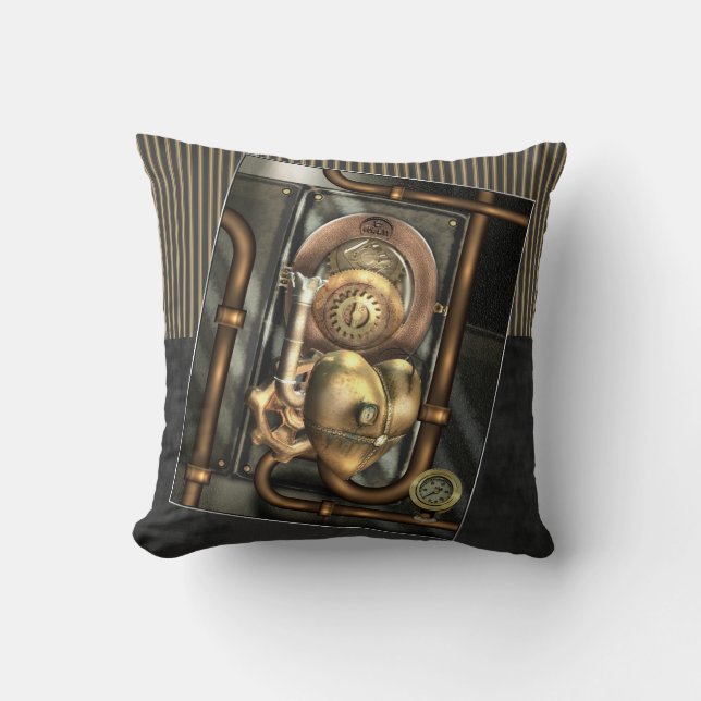 Steampunk At Heart Cushion (Front)