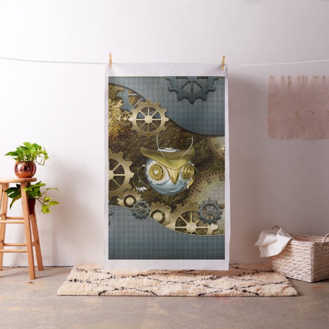 Steampunk, awesome   mechanical owl fabric (In Situ)