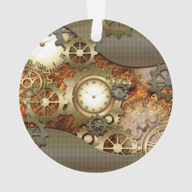 Steampunk, awesome steampunk design ornament (Back)