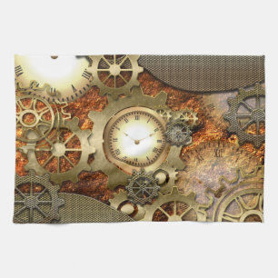Steampunk, awesome steampunk design tea towel