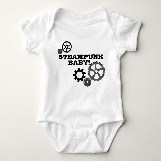 Steampunk Baby Baby Bodysuit (Front)