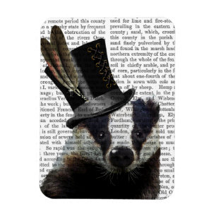 Steampunk Badger in Top Hat Magnet