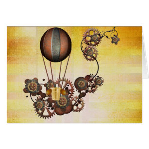 Steampunk Balloon Antique Yellow