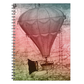 Steampunk balloon Sketch Hardcover Notebook