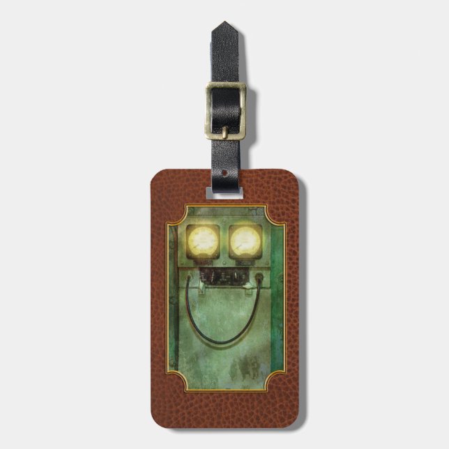 Steampunk - Be Happy Luggage Tag (Front Vertical)