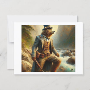 Steampunk Bear, Postcard