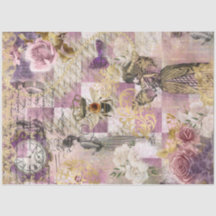 Steampunk Bee Victorian Woman Pink Checks Script  