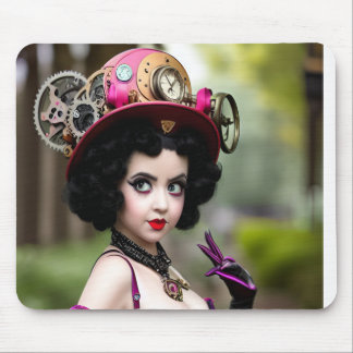 Steampunk Betty Boop Mouse Pad