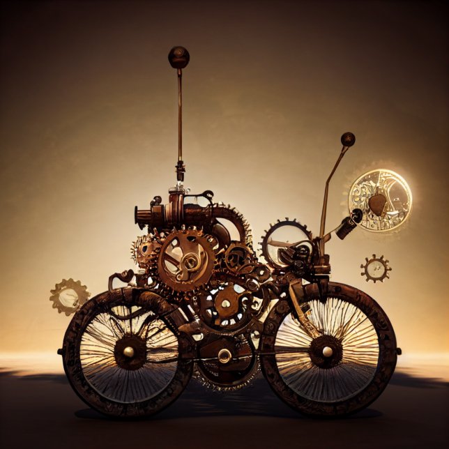 Steampunk Bicycle with Gears Napkin (Creator Uploaded)