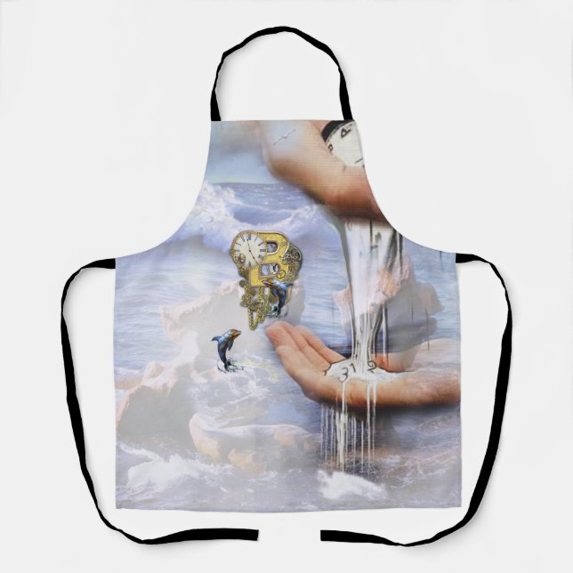 Steampunk birthday letter B All-Over-Print T-Shirt Apron (Front)