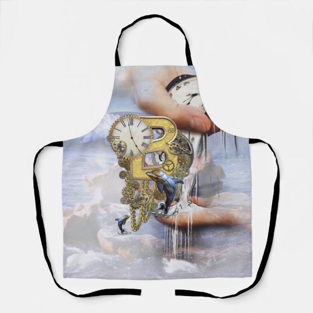 Steampunk Birthday letter B  Apron (Front)