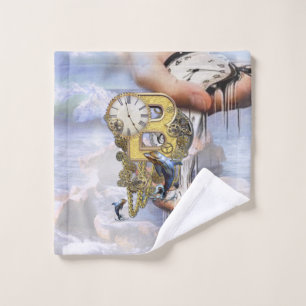 Steampunk birthday letter B Bath Towel Set