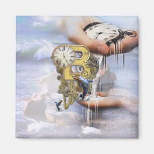 Steampunk birthday letter B Magnet