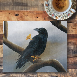 Steampunk Black Raven Jigsaw Puzzle