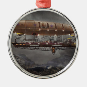 Steampunk - Blimp - Airship Maximus Metal Tree Decoration