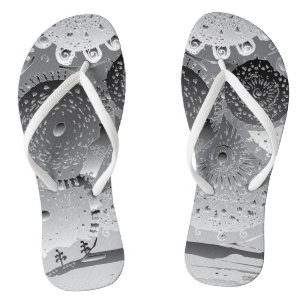 Steampunk blk&wht Mandalas Thongs