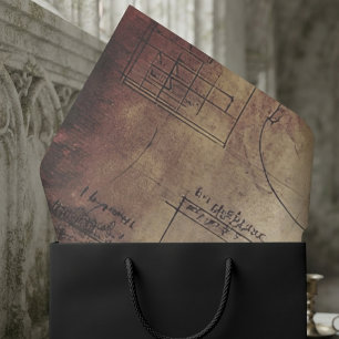 Steampunk Blueprint Art Tissue Paper