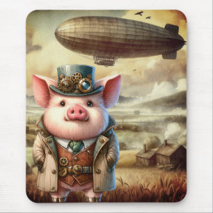 Steampunk Boar  Mouse Pad