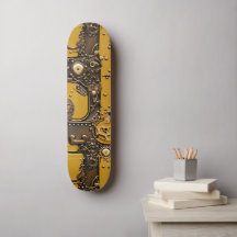Steampunk Book Industrial Yellow