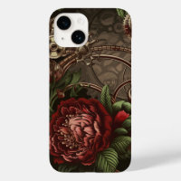 Steampunk Botanical Elegance Gears and Blooms in 