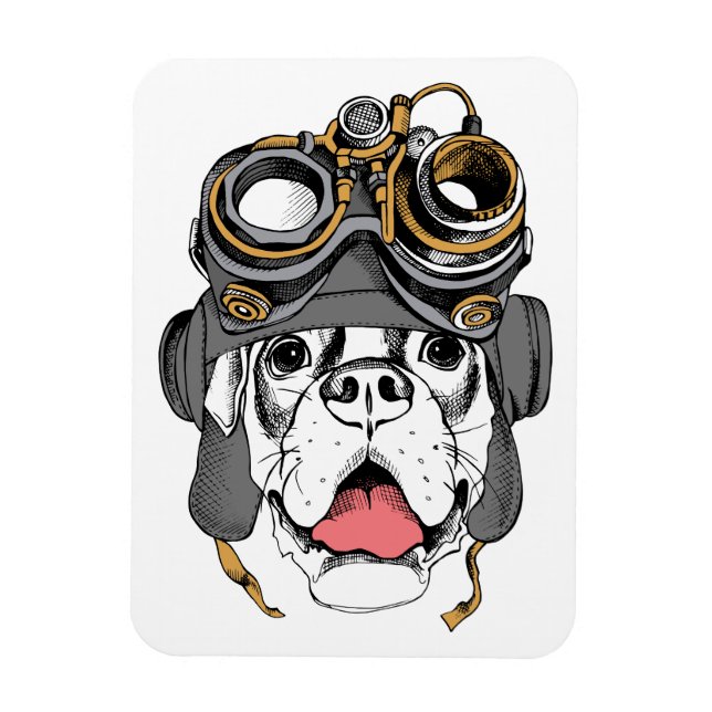 Steampunk Boxer Magnet (Vertical)
