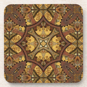 Steampunk Brass and Copper Cork Coasters
