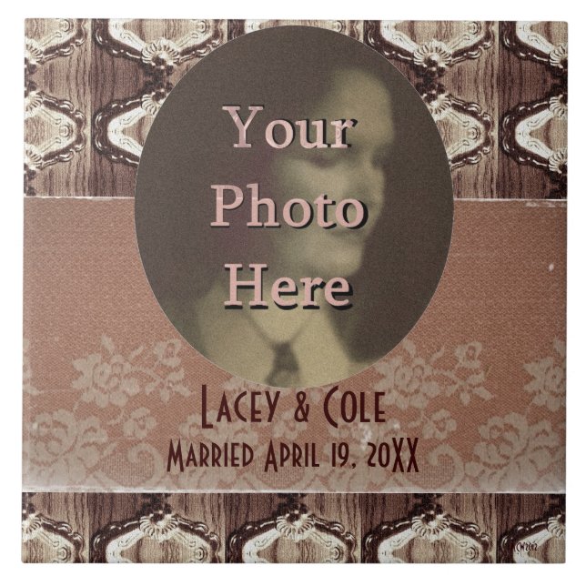 Steampunk Brass & Lace Tile (Front)