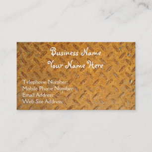Steampunk Brass Plate Metal-effect Business Cards