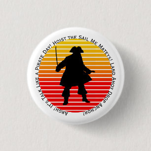 Steampunk Buccaneers Talk Like a Pirate Day Argh!  3 Cm Round Badge