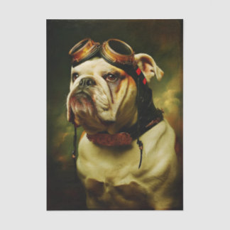 Steampunk Bulldog Aviator Portrait FC4L Decoupage Tissue Paper