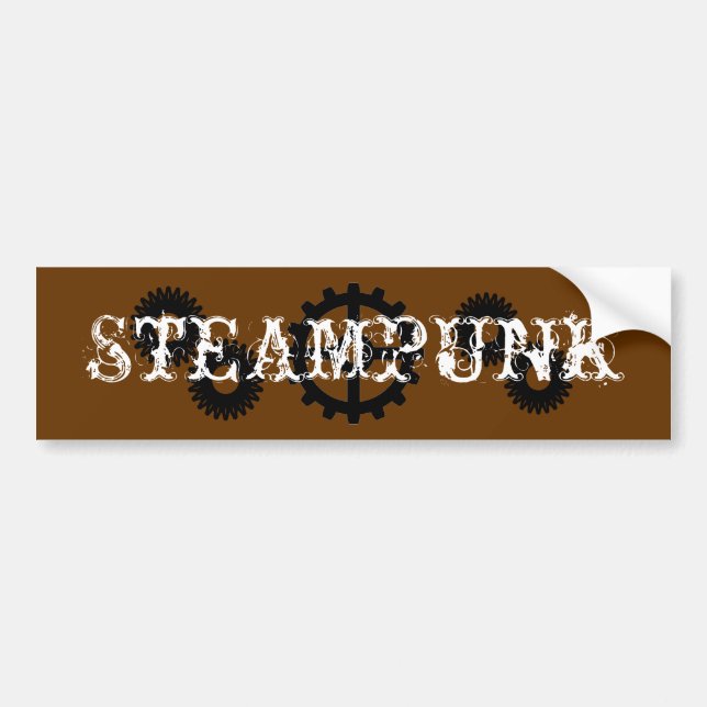 Steampunk Bumper Sticker (Front)