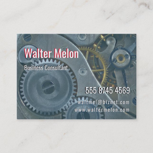 Steampunk Business Card (Front)