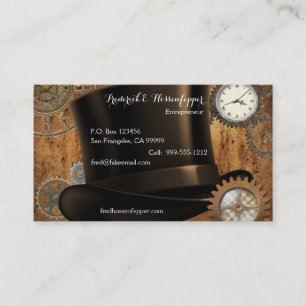 Steampunk Business Cards (Front and Back Design)