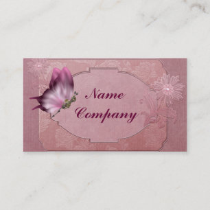 Steampunk Butterfly in Pink Business Card