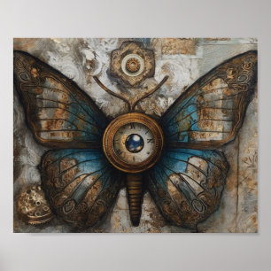 Steampunk Butterfly Poster