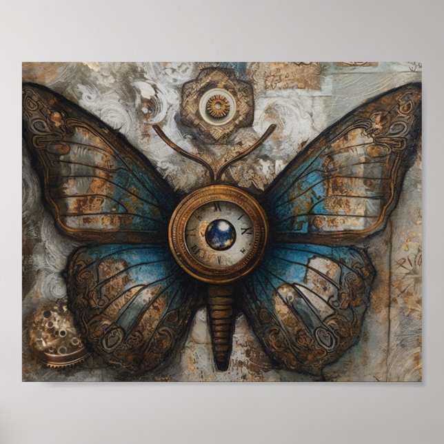 Steampunk Butterfly Poster (Front)