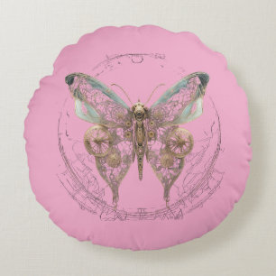 Steampunk Butterfly Shirt  Round Cushion